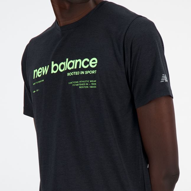 New Balance Athletics Printed Run T-shirt Herre